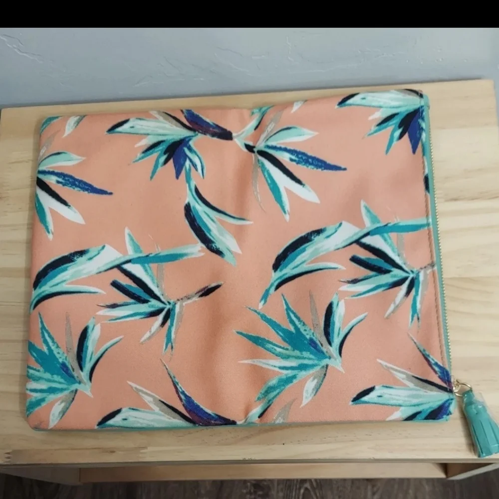 Rachel Pally Anthropologie Vegan Clutch Green Floral